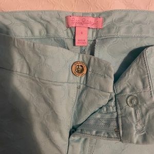 Lilly Pulitzer size 6 sea foam green blue pants